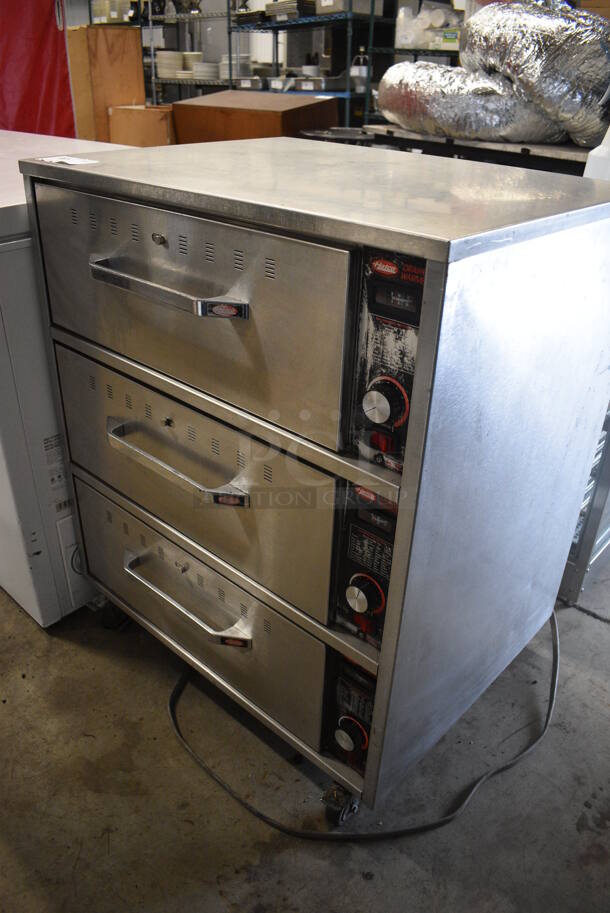 Hatco Stainless Steel Commercial 3 Drawer Warming Drawers. 29.5x24x35.5. Tested and Working! - Image 2 of 4