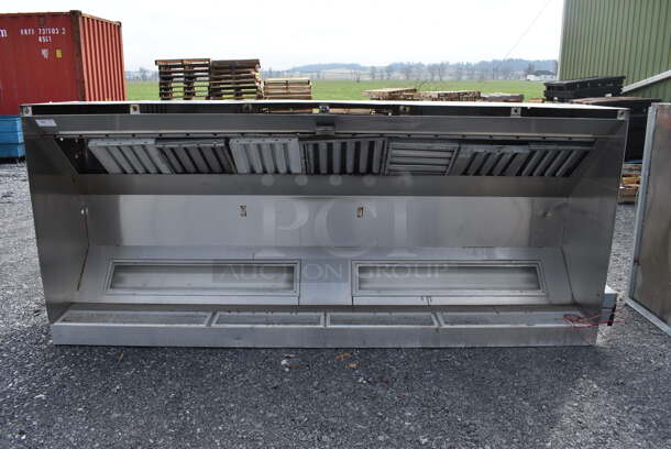 10.5' Stainless Steel Commercial Return Air Grease Hood w/ Filters. 126x54x27 - Image 1 of 6