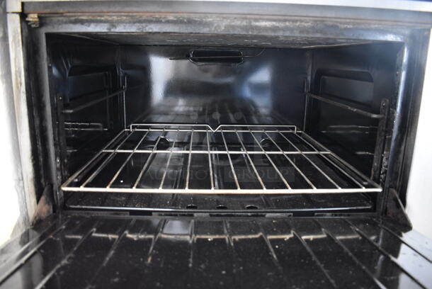 US Range Stainless Steel Commercial Natural Gas Powered 6 Burner Range w/ Oven, Over Shelf and Back Splash. 30,000 BTU. 36x33x58 - Image 5 of 6