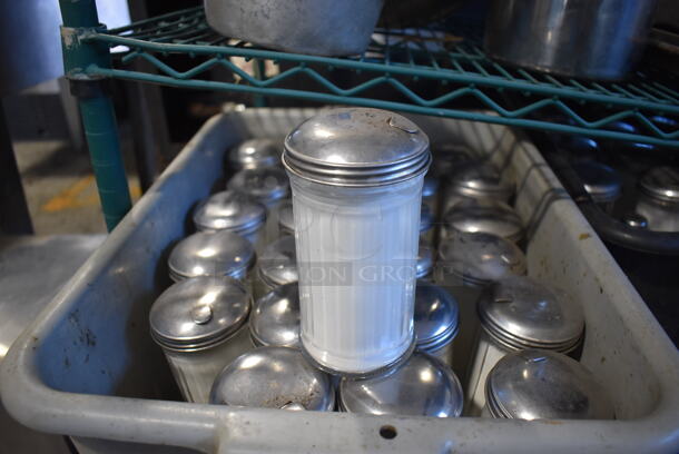 ALL ONE MONEY! Tier Lot of 3 Bins of Sugar Shakers and Salt / Pepper Shakers - Image 3 of 5