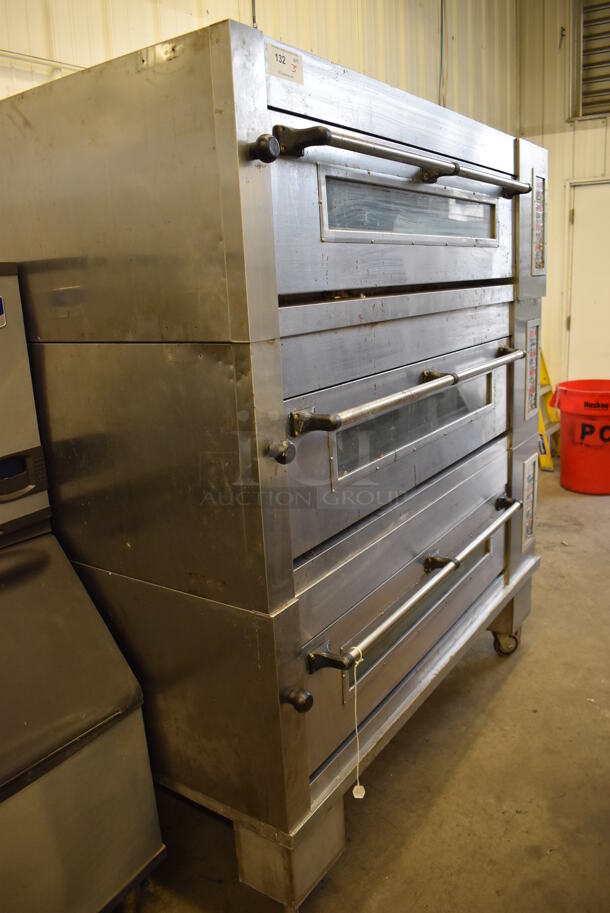 3 Stainless Steel Commercial Electric Powered Single Deck Bakery Ovens on Commercial Casters. 208-240 Volts, 3 Phase. 65x43.5x73. 3 Times Your Bid! - Image 12 of 12