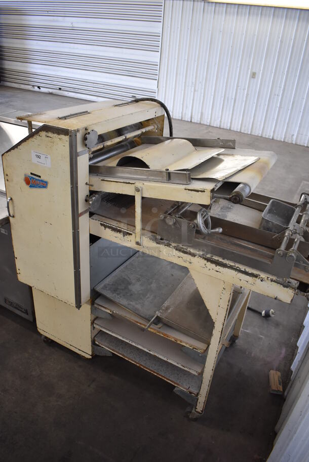 Moline Metal Commercial Floor Style Dough Sheeter on Commercial Casters. 250 Volts, 3 Phase. 56x30x55 - Image 2 of 9