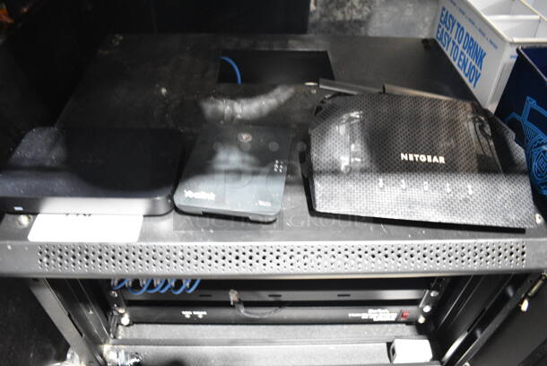 Electronic Cabinet w/ StarTech 8 Outlet PDU Power Distribution, Netgear Router, Yealink Base Station, Merakin Z3. - Image 3 of 7