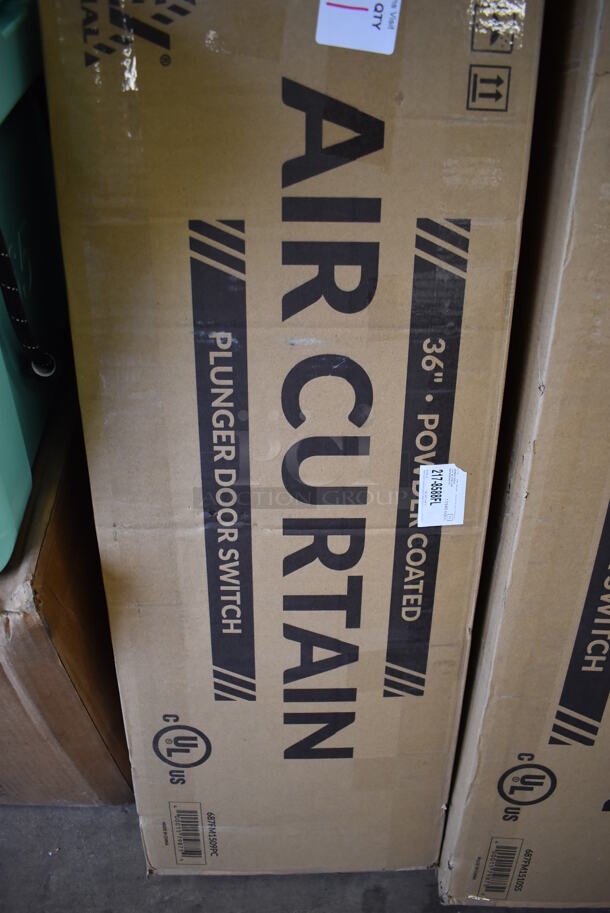 BRAND NEW IN BOX! Lavex Industrial 687FM1509SS 36" White Metal Air Curtain with Plunger Door Switch. 36x10x8.5. Tested and Working! - Image 2 of 2