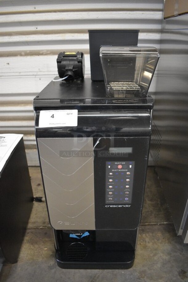 BRAND NEW SCRATCH AND DENT! 2021 Bunn Model CRESCENDO Metal Commercial Countertop Electric Powered Bean To Cup Coffee/Espresso Machine. 120 Volts, 1 Phase. 14x19x31.5. Tested and Working!