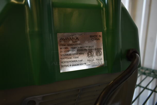 BRAND NEW SCRATCH AND DENT! 2022 AvaMix VC60CN Metal Commercial Countertop Good Processor w/ S Blade, Bowl and Lid. 120 Volts, 1 Phase. Tested and Working! - Image 4 of 5