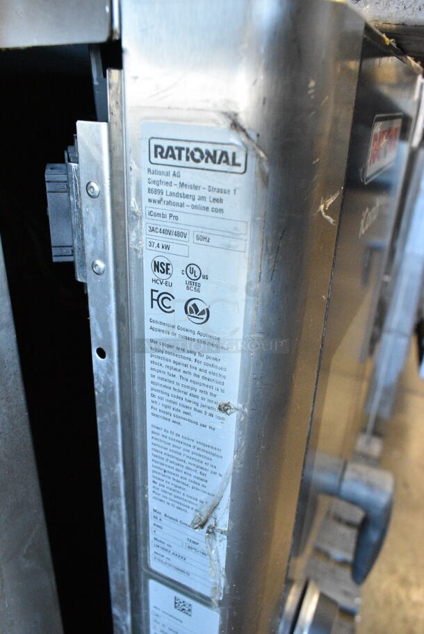 2021 Rational LM100EE Stainless Steel Commercial Electric Powered iCombi Convection Oven w/ Box of Piping. 440/480 Volts, 3 Phase. - Image 6 of 9