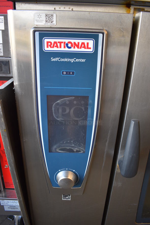 2 2016 Rational Stainless Steel Commercial Combitherm Self Cooking Center Convection Ovens on Commercial Casters. Top Model: SCC WE 62. Bottom Model: SCC WE 102. 480 Volts, 3 Phase. Picture of the Unit Before Removal Is Included In the Listing. 42x41x73. 2 Times Your Bid!  - Image 9 of 11