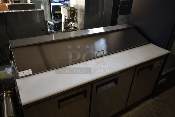 BRAND NEW SCRATCH AND DENT! 2023 Avantco 178APT71HC Stainless Steel Commercial Sandwich Salad Prep Table Bain Marie Mega Top on Commercial Casters. 115 Volts, 1 Phase. Stock Picture Used as Gallery. Tested and Working! - Image 2 of 9