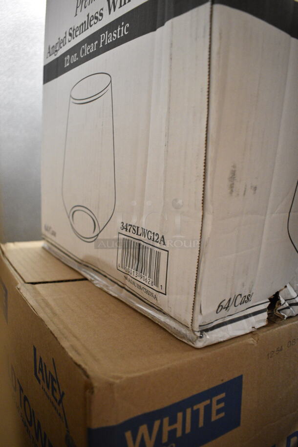 PALLET LOT of 25 BRAND NEW Boxes Including 500CFT Lavex White C-Fold Standard Weight Towel - 2400/Case, 347SLWG12A Visions 12 oz. Heavy Weight Clear Plastic Stemless Angled Wine Glass - 64/Case, Tuxton GAS-008 TuxTrendz Artisan Sagebrush 11 5/8" China Plate - 12/Case, 50016W Choice 16 oz. White Poly Paper Hot Cup - 1000/Case, 129MCR16B Choice 16 oz. Black 6 1/4" Round Microwavable Heavy Weight Container with Lid - 150/Case, 500LFLAT42 Choice Clear Plastic Flat Lid with Straw Slot 42 oz. - 500/Case, 127RD168 Choice Deli Container, Delta Faucet 27C4842 Deck Mount Lavatory Faucet with 1.5 GPM Aerator, Hooded Blade Handles, and CER-TECK Cartridges, 4790005T Stolzle Assorted Specialty 5.75 oz. Nick and Nora Glass - 6/Pack, 127RD16BULK Choice 16 oz. Customizable Microwavable Translucent Round Deli Container - 500/Case, 461002 Tork Dispenser, 128HD8COMBO ChoiceHD 8 oz. Microwavable Translucent Plastic Deli Container and Lid Combo Pack - 240/Case, 128HD8BULK ChoiceHD 8 oz. Microwavable Translucent Plastic Deli Container - 480/Case. 25 Times Your Bid!  - Image 3 of 12