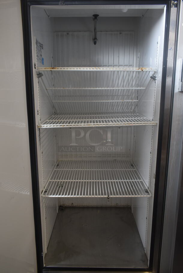2013 True T-23F ENERGY STAR Stainless Steel Commercial Single Door Reach In Freezer w/ Poly Coated Racks on Commercial Casters. 115 Volts, 1 Phase. Tested and Powers On But Does Not Get Cold - Image 4 of 5