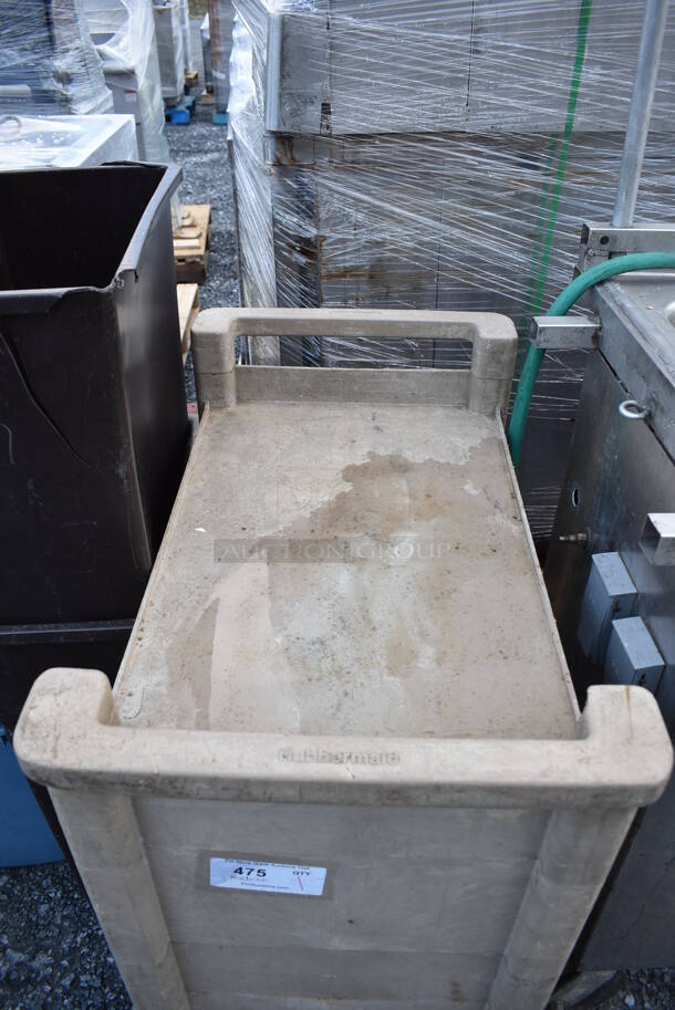Tan Poly 3 Tier Cart on Commercial Casters. 18x31x37 - Image 5 of 5