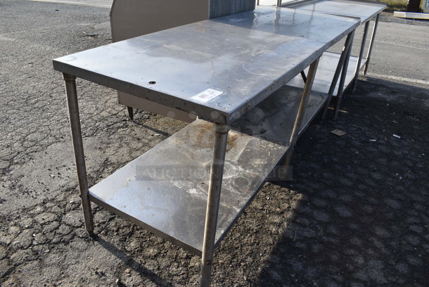 Stainless Steel Table w/ Under Shelf. 84x30x35 - Image 3 of 5