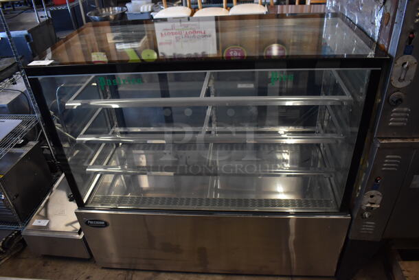 Precision Stainless Steel Commercial Floor Style Deli Display Case Merchandiser. 58x29x55. Tested and Working!