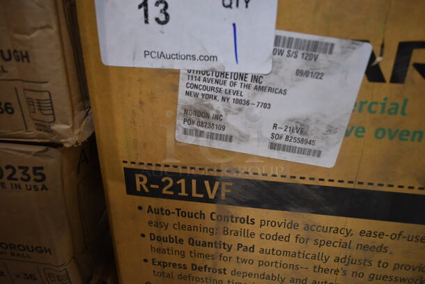 BRAND NEW IN BOX! Sharp R-21LVF Stainless Steel 1000w Commercial Microwave w/ Touch Pad. 120 Volts, 1 Phase.  - Image 3 of 3