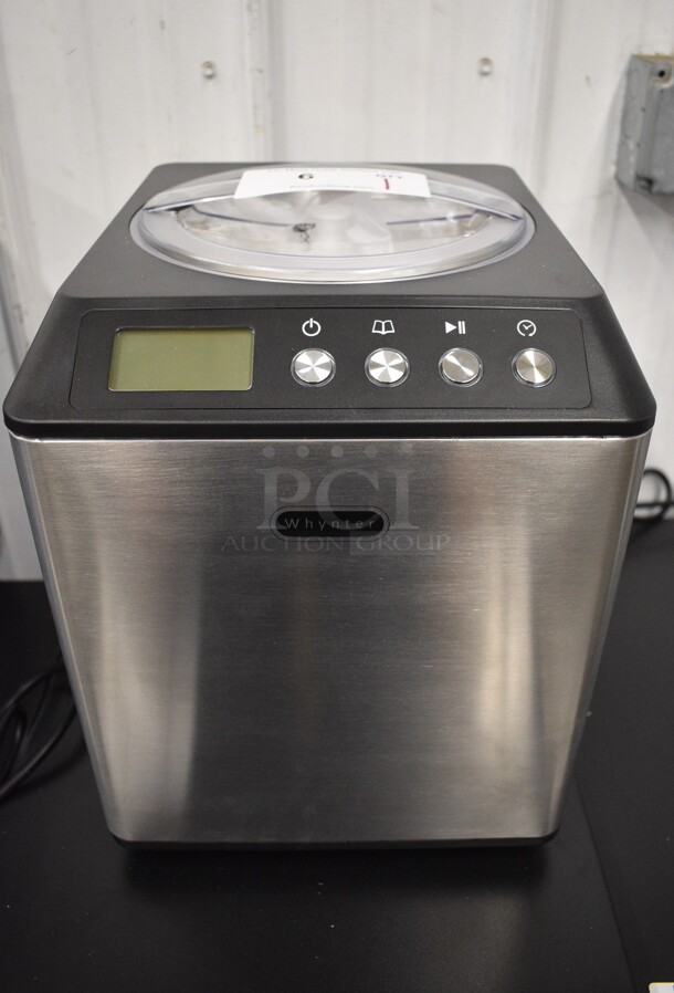 BRAND NEW SCRATCH AND DENT! Whynter ICM-201SB Stainless Steel Countertop Ice Cream Maker. 110-120 Volts, 1 Phase. 11x13x15. Tested and Working!