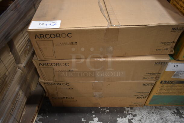 4 Boxes of 36 BRAND NEW IN BOX! Arcoroc 12 oz Triborough Hiball Glasses. 4 Times Your Bid! - Image 3 of 5