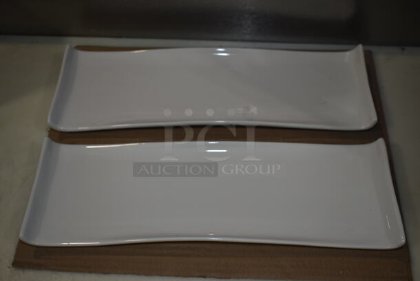 ALL ONE MONEY! Lot of 2 BRAND NEW! American Metalcraft WLD13 Porcelain Platter.  - Image 2 of 4