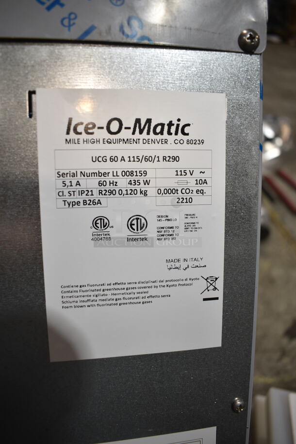 BRAND NEW SCRATCH AND DENT! 2022 Ice-O-Matic UCG 60 A Stainless Steel Commercial Undercounter Gourmet Cube Ice Machine. 115 Volts, 1 Phase.  - Image 8 of 8