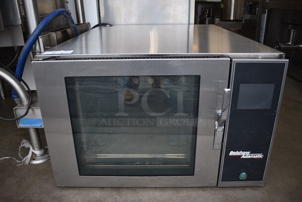 2013 Belshaw Adamatic Mono Model FG189T-UZ82 Stainless Steel Commercial Electric Powered Convection Oven w/ View Through Door. 208/220 Volts, 3 Phase. 33x46x21.  - Image 1 of 6