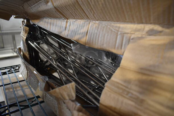 ALL ONE MONEY! BRAND NEW Lot of Box of 2 Metro Chrome Finish Brackets and Box of 2 Metro Chrome Finish Poles - Image 3 of 6