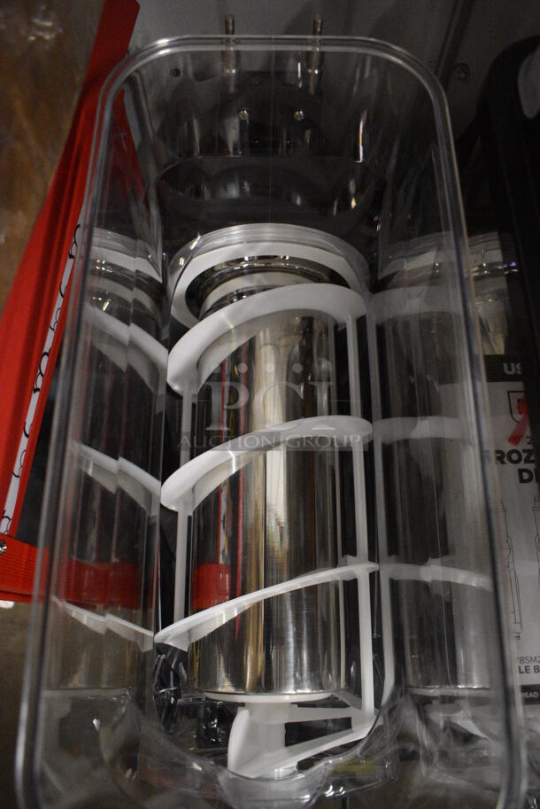 BRAND NEW IN BOX! Narvon Model OASIS 2-10 Metal Commercial Countertop 2 Hopper Slushie Machine. Each Hopper Has 2.6 Gallon Capacity. 120 Volts, 1 Phase. 17x22x34. Tested and Working! - Image 8 of 10