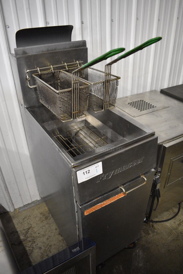 Frymaster GF40SD Stainless Steel Commercial Floor Style Propane Gas Powered Deep Fat Fryer w/ 2 Metal Fry Baskets on Commercial Casters. 122,000 BTU. 15.5x28x51 - Image 2 of 7