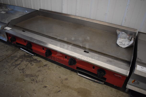 Avantco Stainless Steel Commercial Countertop Gas Powered Flat Top Griddle w/ Thermostatic Controls. Unit Can Be Either Natural or Propane Gas. 60x30x16 - Image 3 of 6