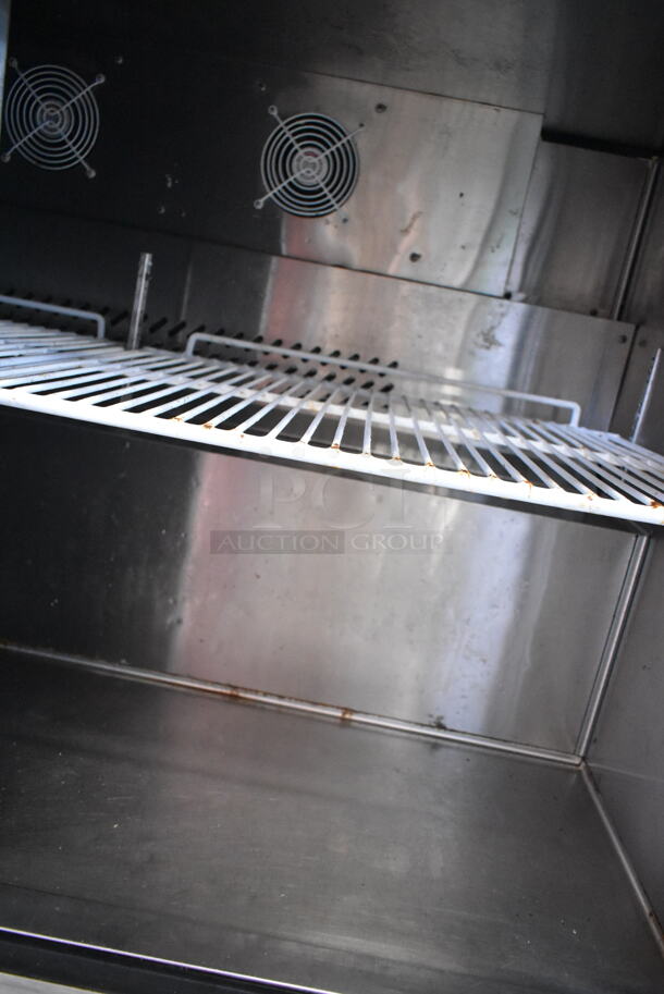 2016 Atosa MGF8402 Stainless Steel Commercial 2 Door Undercounter Cooler on Commercial Casters. 115 Volts, 1 Phase. Tested and Powers On But Does Not Get Cold - Image 3 of 4