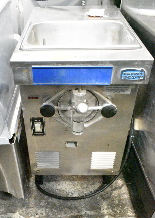 SaniServ A4071-E Stainless Steel Commercial Countertop Single Flavor Soft Serve Ice Cream Machine. 115 Volts, 1 Phase.  - Image 1 of 6