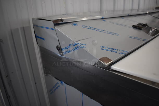 BRAND NEW SCRATCH AND DENT! Beverage Air SPE72HC-18 Stainless Steel Commercial Sandwich Salad Prep Table Bain Marie Mega Top w/ Racks and 18 Drop In Bins on Commercial Casters. 115 Volts, 1 Phase. 72x30x43. Tested and Working! - Image 12 of 12