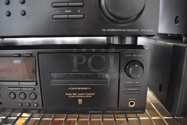 4 Units; Sony STR-DE197 FM Stereo FM AM Receiver, Sony TC-WE475 Stereo Cassette Deck, Sony CDP-CE375 Compact Disc Player and Onkyo DX-C110 Compact Disc Changer. Includes 17x10.5x5.5. 4 Times Your Bid! - Image 5 of 7
