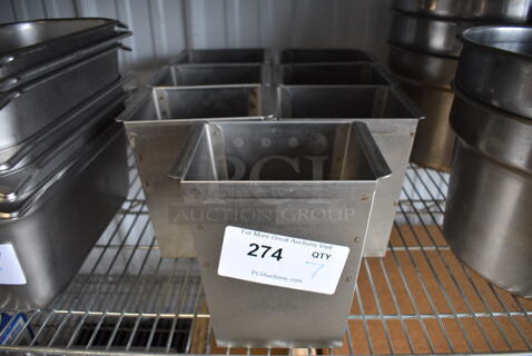 7 Stainless Steel Drop In Bins for Subway Sandwich Make Line. 7x5.5x7. 7 Times Your Bid! 