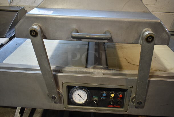 UltraVac Metal Commercial Floor Style Double Chamber Vacuum Sealer. 240 Volts, 3 Phase.  - Image 7 of 12