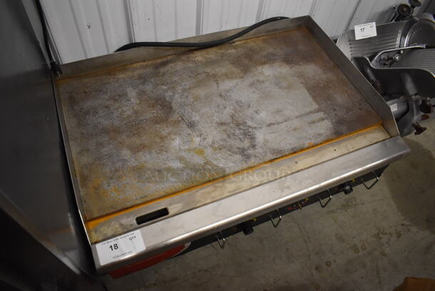 Stainless Steel Commercial Countertop Electric Powered Flat Top Griddle. 250 Volts. 36x24x13 - Image 6 of 6