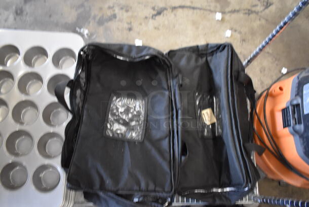 3 Various Black Poly Insulated Food Carrying Delivery Bags. Includes 21x12x11. 3 Times Your Bid! - Image 4 of 5