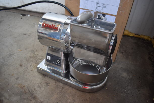 BRAND NEW IN BOX! Estella 348CG12 Electric Powered Stainless Steel Countertop Hard Cheese Grater. 120 Volts, 1 Phase. Tested and Working! - Image 6 of 7
