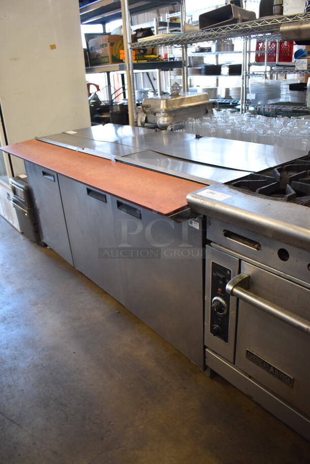2017 Delfield Model 4472N-30M-M479 Stainless Steel Commercial Prep Table w/ Cutting Board on Commercial Casters. 115 Volts, 1 Phase. 72x32x37. Tested and Working! - Image 3 of 10