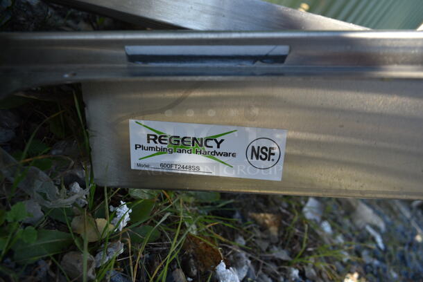 BRAND NEW SCRATCH AND DENT! Regency 600FT2448SS Stainless Steel Floor Trough with Grate - Image 4 of 4