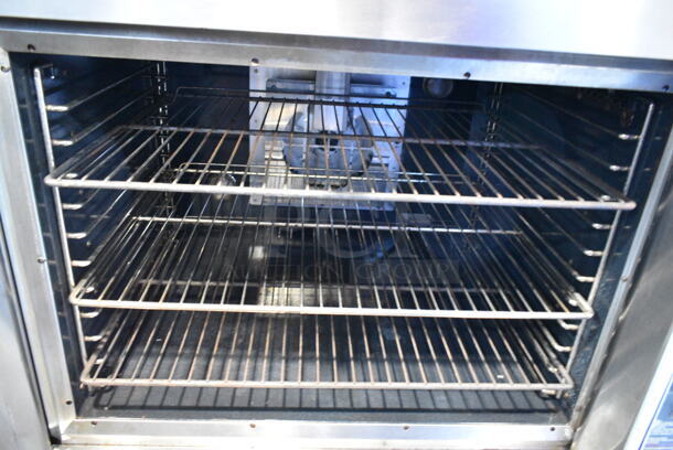 2 Hobart HGC5-10 Stainless Steel Commercial Natural Gas Powered Full Size Convection Oven w/ View Through Doors, Metal Oven Racks and Thermostatic Controls. 2 Times Your Bid!  - Image 5 of 7