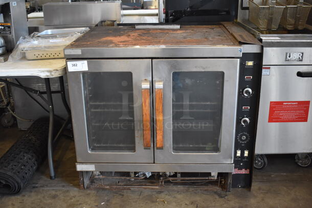 Vulcan Snorkel Stainless Steel Commercial Natural Gas Powered Full Size Convection Oven w/ View Through Doors, Metal Oven Racks and Thermostatic Controls. 40x40x35 - Image 2 of 10