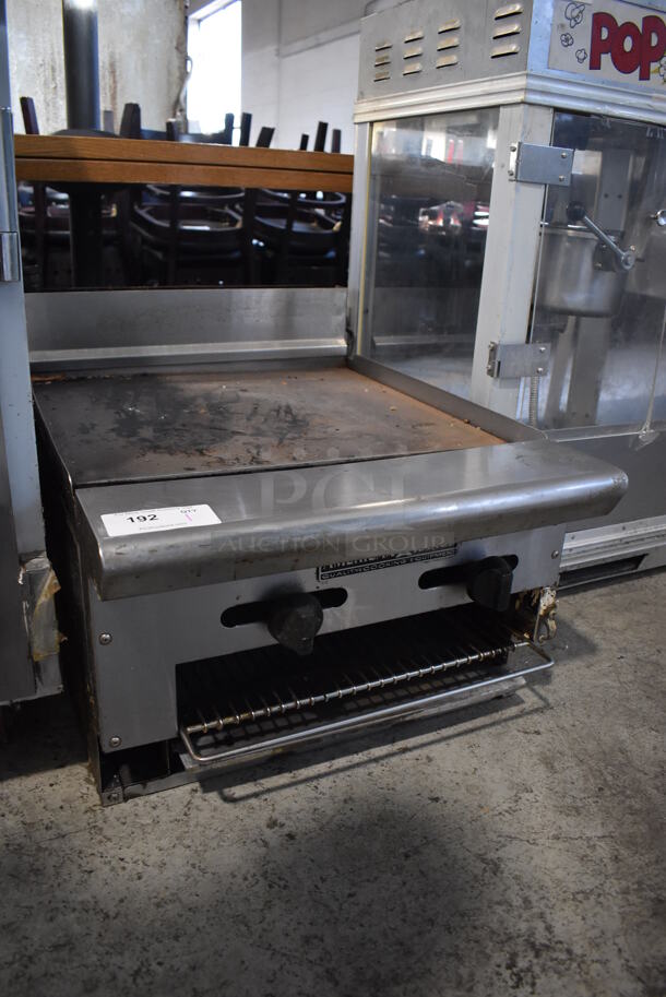 American Range Stainless Steel Commercial Countertop Natural Gas Powered Flat Top Griddle w/ Melter. 24x32x21 - Image 4 of 7