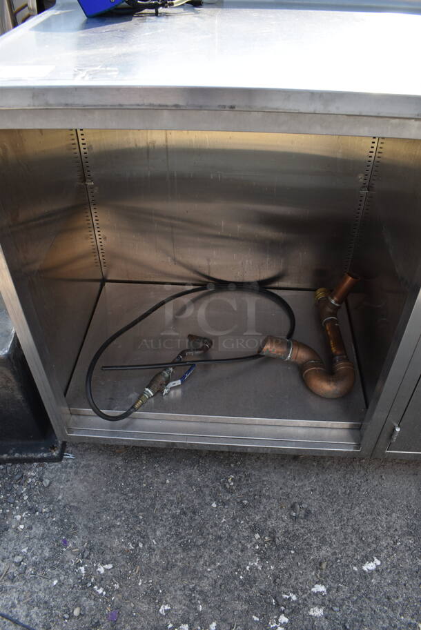 Stainless Steel 3 Bay Sink w/ Undercabinet Spacing, 2 Faucets and Gooseneck Sprayer - Image 4 of 6