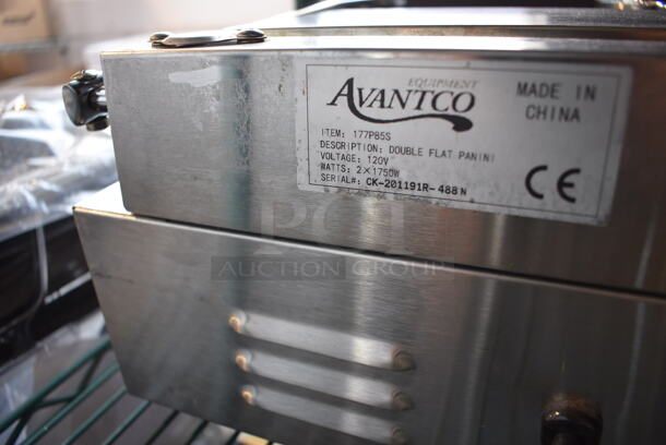 Avantco 177P85S Stainless Steel Commercial Countertop Electric Powered Dual Panini Press. 120 Volts, 1 Phase. 23x15x9. Tested and Working! - Image 7 of 7