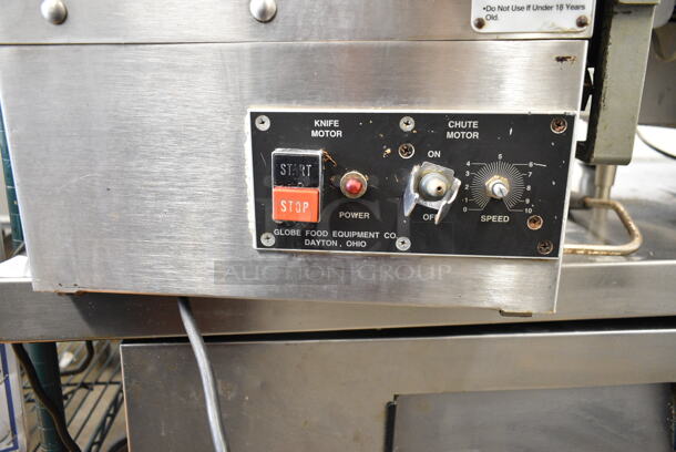Globe 875LR Stainless Steel Commercial Countertop Automatic Meat Slicer w/ Blade Sharpener. 115 Volts, 1 Phase. Tested and Working! - Image 3 of 4