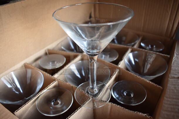 2 Boxes of BRAND NEW! Items; 12 Libbey Martini Glasses and  35 Arcadia White Ceramic Plates. Includes 7.5x7.5x0.5, 4.5x4.5x7. 2 Times Your Bid! - Image 6 of 10