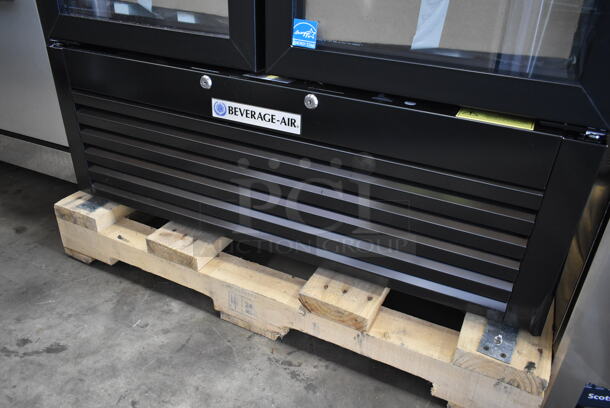 BRAND NEW SCRATCH AND DENT! Beverage Air MT34-1 ENERGY STAR Metal Commercial 2 Door Reach In Cooler Merchandiser w/ Poly Coated Racks. See Pictures for Glass Damage on Left Door. 115 Volts, 1 Phase. Tested and Working! - Image 2 of 11