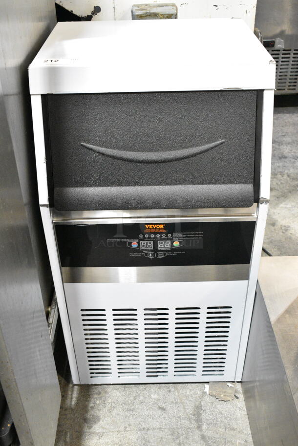 Vevor SSX100 Stainless Steel Commercial Undercounter Self Contained Ice Machine. 115 Volts, 1 Phase.  - Image 1 of 6