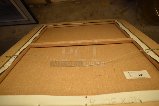 Framed Canvas Painting Reproduction of Two Sisters on the Terrace 1881 By Pierre-Auguste Renoir From Art Dealer Ed Mero! - Image 8 of 8