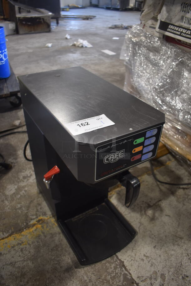 Cafe 98 180-3 Stainless Steel Commercial Countertop Coffee Machine w/ Hot Water Dispenser and Poly Brew Basket. 120 Volts, 1 Phase.  - Image 2 of 4